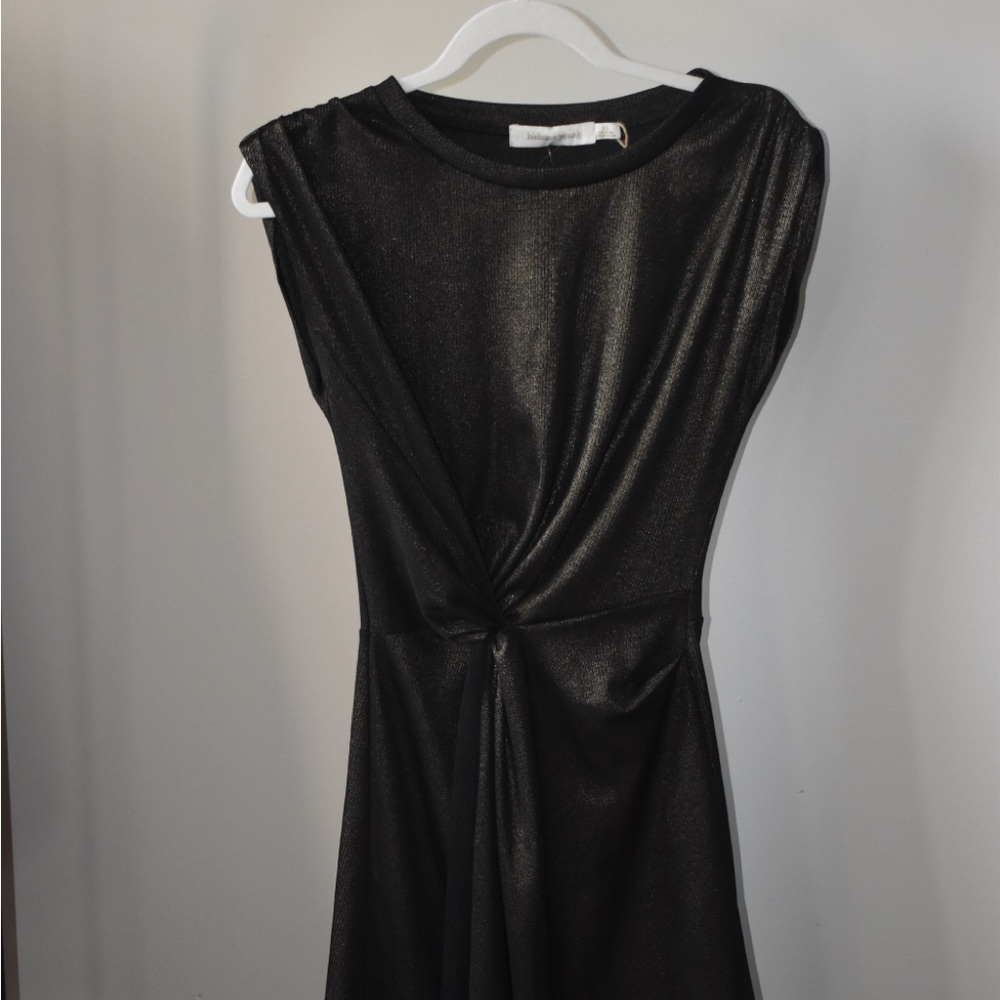 NWT bishop + young Shimmering Black Asymmetrical Dress